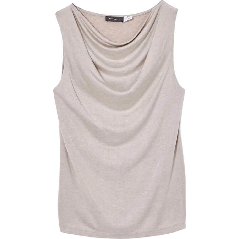 Mint Velvet Neutral Draped Top